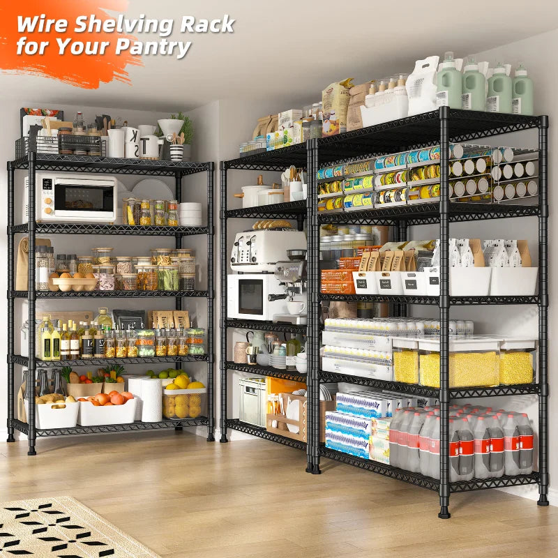 【🔥Factory Direct Clearout Sale🔥】Tall Wire Shelving Units，Adjustable Outdoor Metal Shelves, Storage Shelves for Kitchen Pantry Dorm