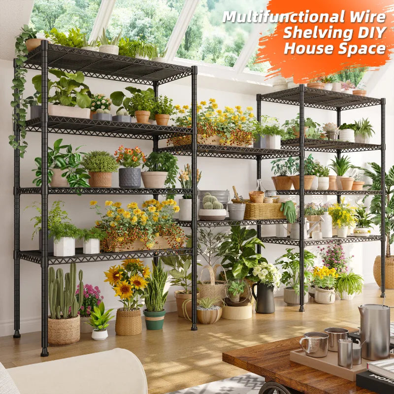 【🔥Factory Direct Clearout Sale🔥】Tall Wire Shelving Units，Adjustable Outdoor Metal Shelves, Storage Shelves for Kitchen Pantry Dorm