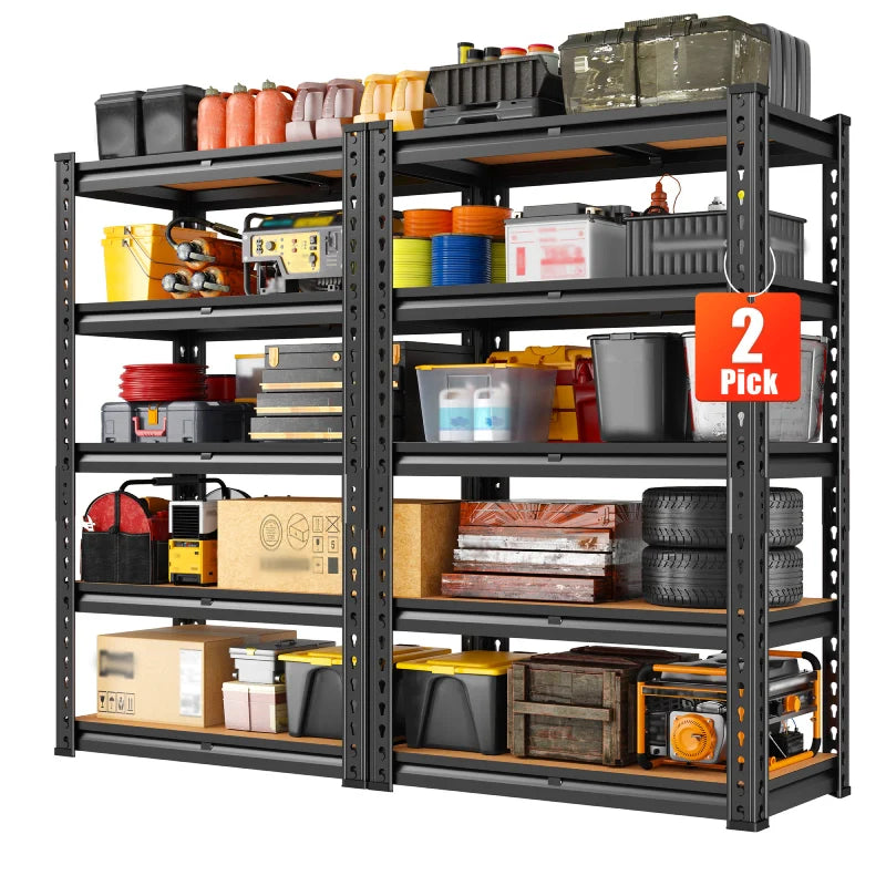 【🔥Factory Direct Clearout Sale🔥】Storage Shelves Load 2020lbs, 5-Tier Adjustable Metal Shelving Units, Shelving Rack for Closet Kitchen Pantry