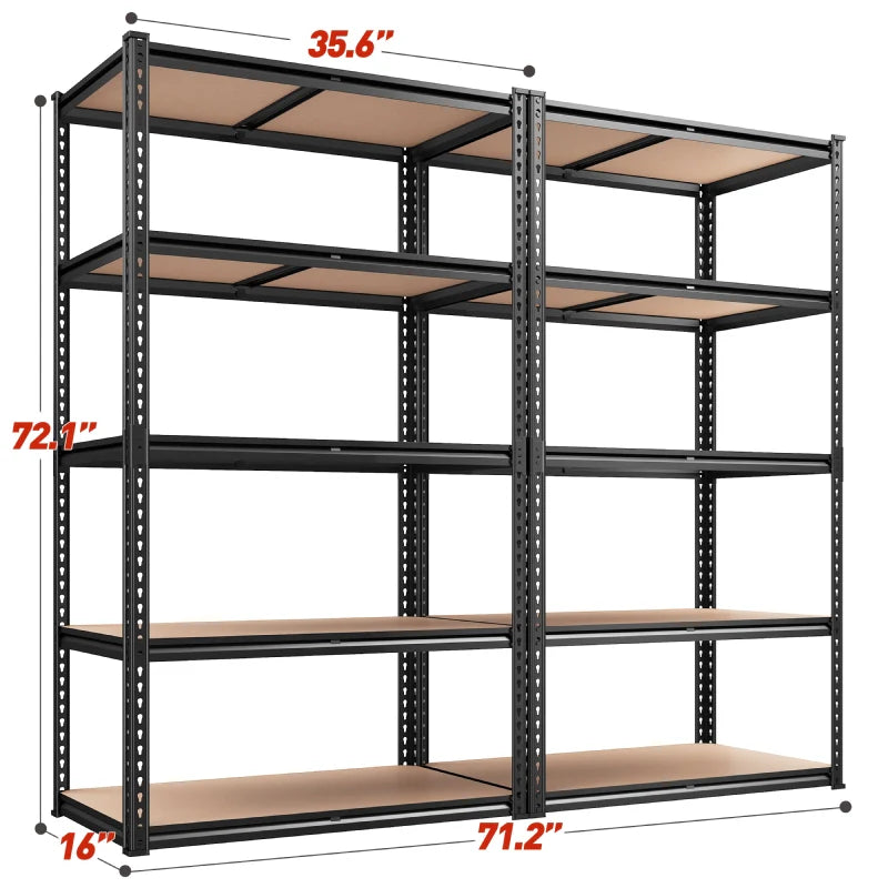 【🔥Factory Direct Clearout Sale🔥】5-Tier Boltless Shelving Units, 2020 lbs Adjustable Steel Garage Shelving Racks for Basement Kitchen Closet