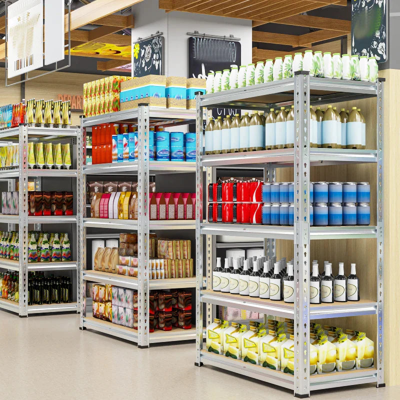 【🔥Factory Direct Clearout Sale🔥】35.5"W Garage Shelving, 5-Tier Adjustable Metal Shelves, Storage Rack for Kitchen Pantry Basement, Galvanized