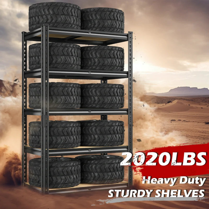 【🔥Factory Direct Clearout Sale🔥】Storage Shelves Load 2020lbs, 5-Tier Adjustable Metal Shelving Units, Shelving Rack for Closet Kitchen Pantry