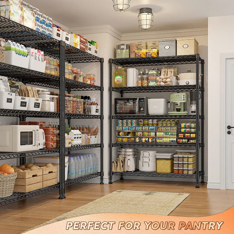 【🔥Factory Direct Clearout Sale🔥】35.5"W Metal Wire Shelving with Wheels, Adjustable Outdoor Shelves with Casters for Kitchen, Pantry & Dorm