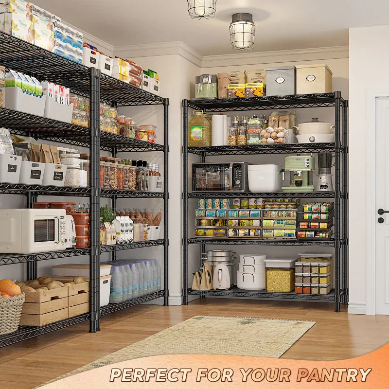 【🔥Factory Direct Clearout Sale🔥】35.5"W Metal Wire Shelving with Wheels, Adjustable Outdoor Shelves with Casters for Kitchen, Pantry & Dorm