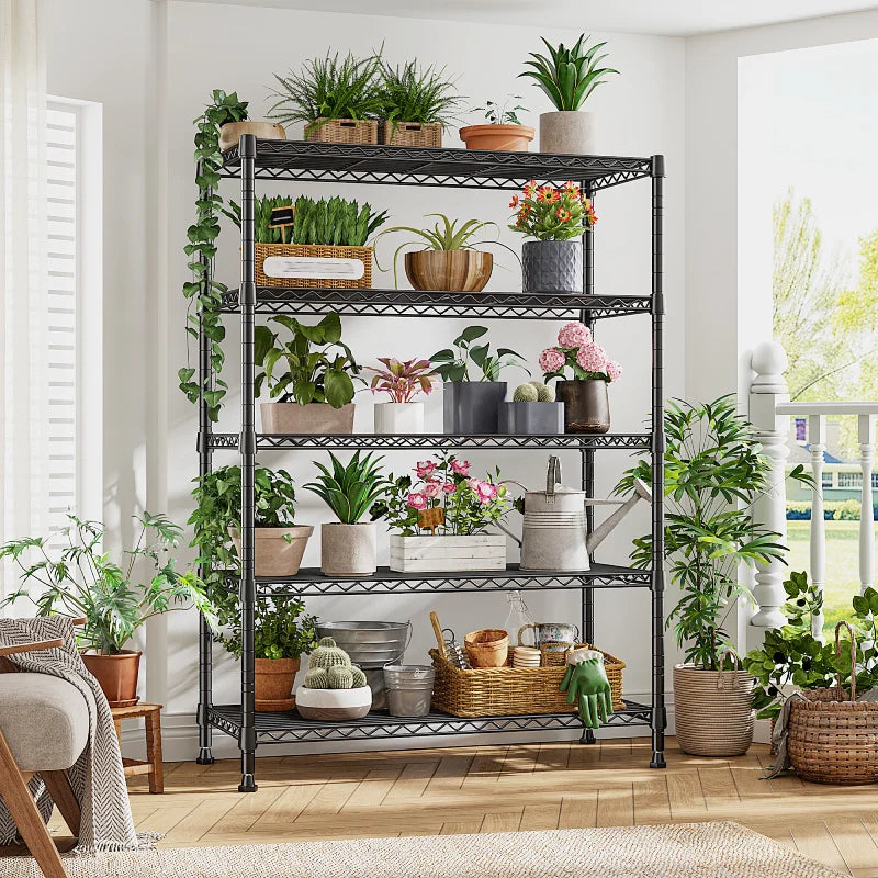 【🔥Factory Direct Clearout Sale🔥】35.5"W Metal Wire Shelving with Wheels, Adjustable Outdoor Shelves with Casters for Kitchen, Pantry & Dorm