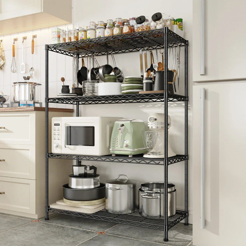 【🔥Factory Direct Clearout Sale🔥】3-Shlef Metal Shelves, Adjustable Steel Wire Shelving Units, Storage Rack for Kitchen Pantry Closet Dorm