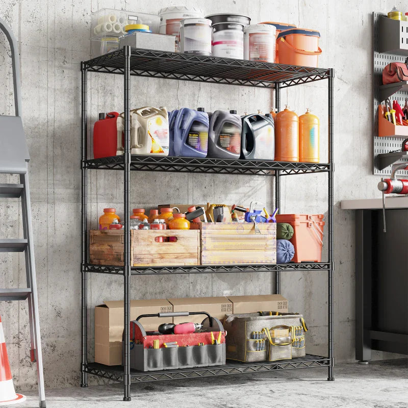 【🔥Factory Direct Clearout Sale🔥】3-Shlef Metal Shelves, Adjustable Steel Wire Shelving Units, Storage Rack for Kitchen Pantry Closet Dorm