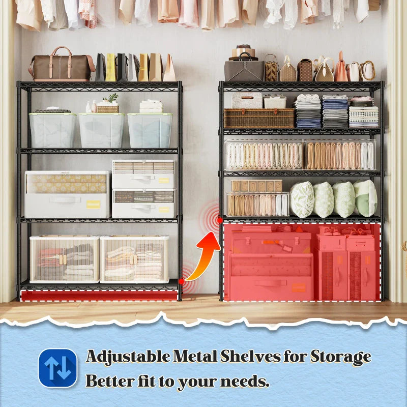 【🔥Factory Direct Clearout Sale🔥】3-Shlef Metal Shelves, Adjustable Steel Wire Shelving Units, Storage Rack for Kitchen Pantry Closet Dorm