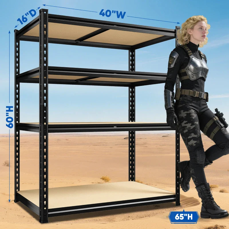 【🔥Factory Direct Clearout Sale🔥】40”W Storage Shelves, Heavy Duty Garage Shelving Load 2,500lbs , Metal Shelves for Pantry Kitchen Basement Closet