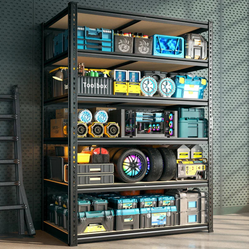 【🔥Factory Direct Clearout Sale🔥】40”W Storage Shelves, Heavy Duty Garage Shelving Load 2,500lbs , Metal Shelves for Pantry Kitchen Basement Closet
