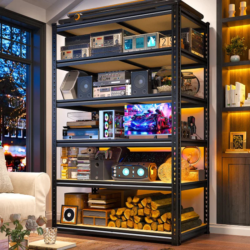 【🔥Factory Direct Clearout Sale🔥】40”W Storage Shelves, Heavy Duty Garage Shelving Load 2,500lbs , Metal Shelves for Pantry Kitchen Basement Closet