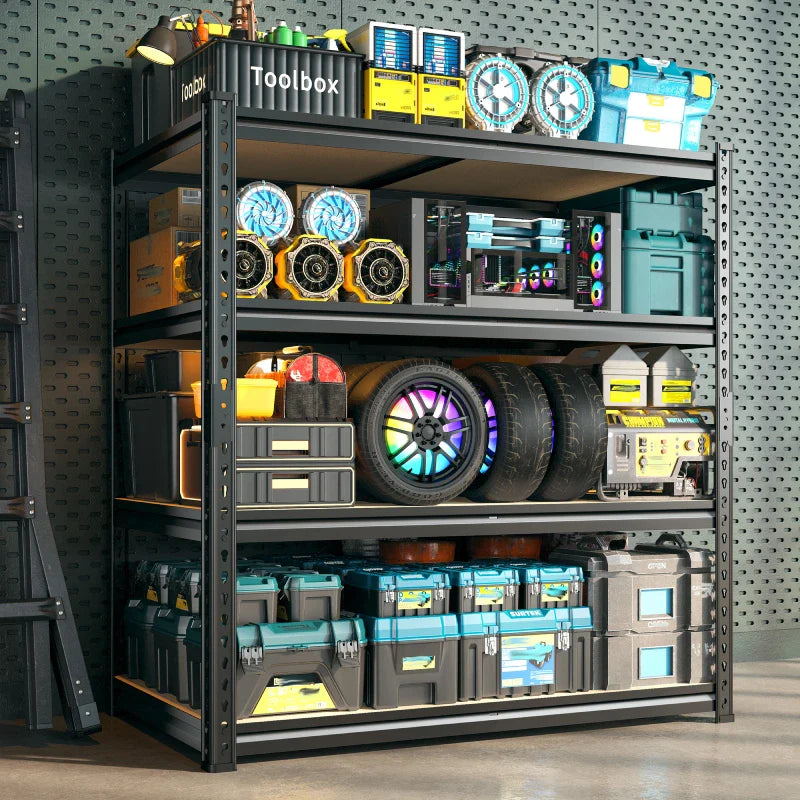 【🔥Factory Direct Clearout Sale🔥】40”W Storage Shelves, Heavy Duty Garage Shelving Load 2,500lbs , Metal Shelves for Pantry Kitchen Basement Closet