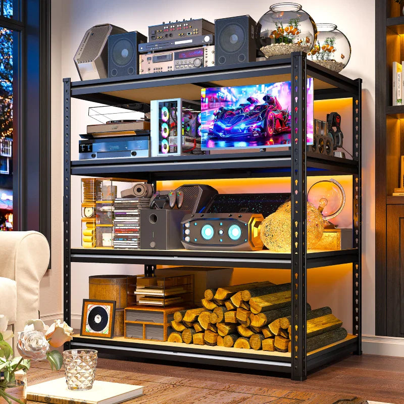 【🔥Factory Direct Clearout Sale🔥】40”W Storage Shelves, Heavy Duty Garage Shelving Load 2,500lbs , Metal Shelves for Pantry Kitchen Basement Closet