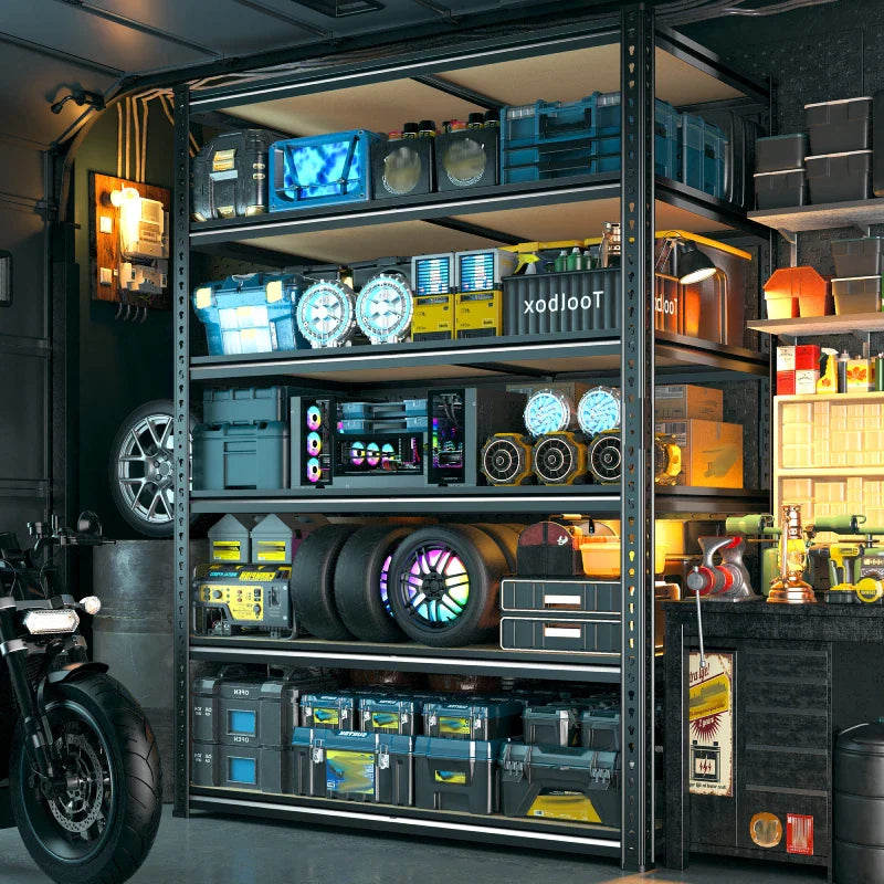 【🔥Factory Direct Clearout Sale🔥】40”W Storage Shelves, Heavy Duty Garage Shelving Load 2,500lbs , Metal Shelves for Pantry Kitchen Basement Closet