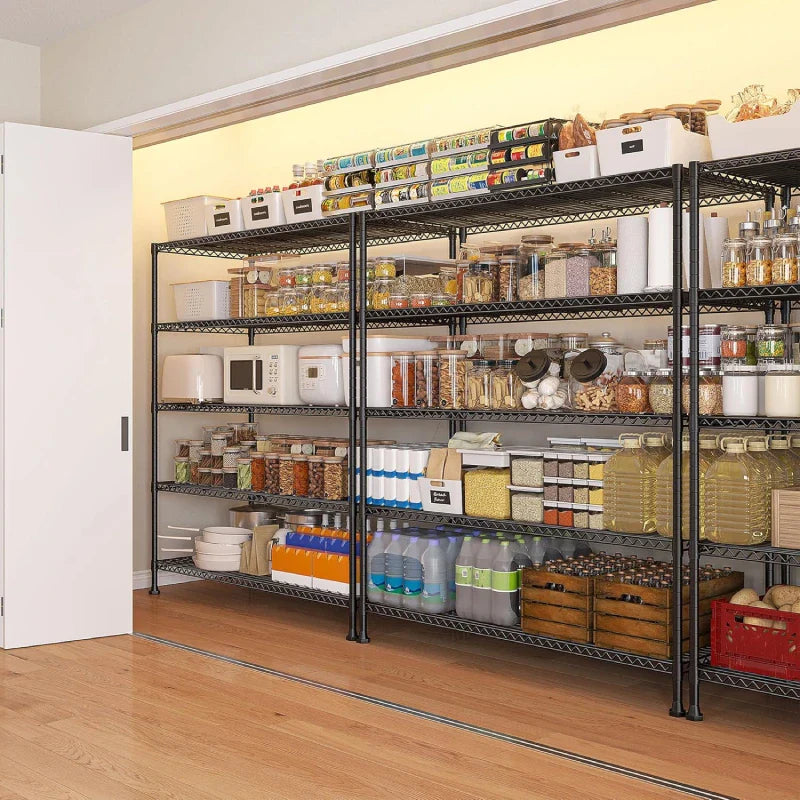 【🔥Factory Direct Clearout Sale🔥】45.5" W Wire Shelving, 5-Tier Adjusatble Storage Shelves, Metal Storage Rack for Pantry Kitchen Commercial