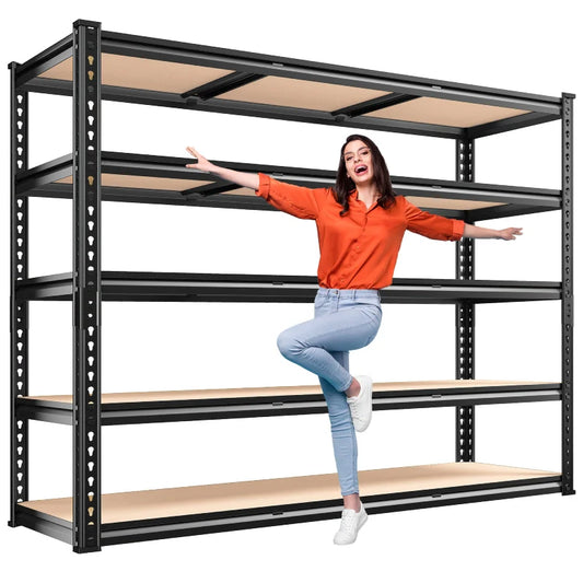 【🔥Factory Direct Clearout Sale🔥】48" W Garage Storage Shelves, 3000lbs Heavy Duty Steel Shelving Racks, Adjustable Metal Racks for Basement Warehouse Commercial