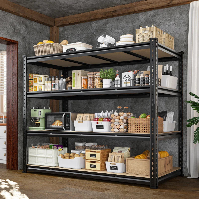 【🔥Factory Direct Clearout Sale🔥】55"W Boltless Shelving Units, 6-Tier Heavy Duty Freestanding Garage Shelves Load 3060lbs, Steel Storage Racks for Pantry Basement Commercial