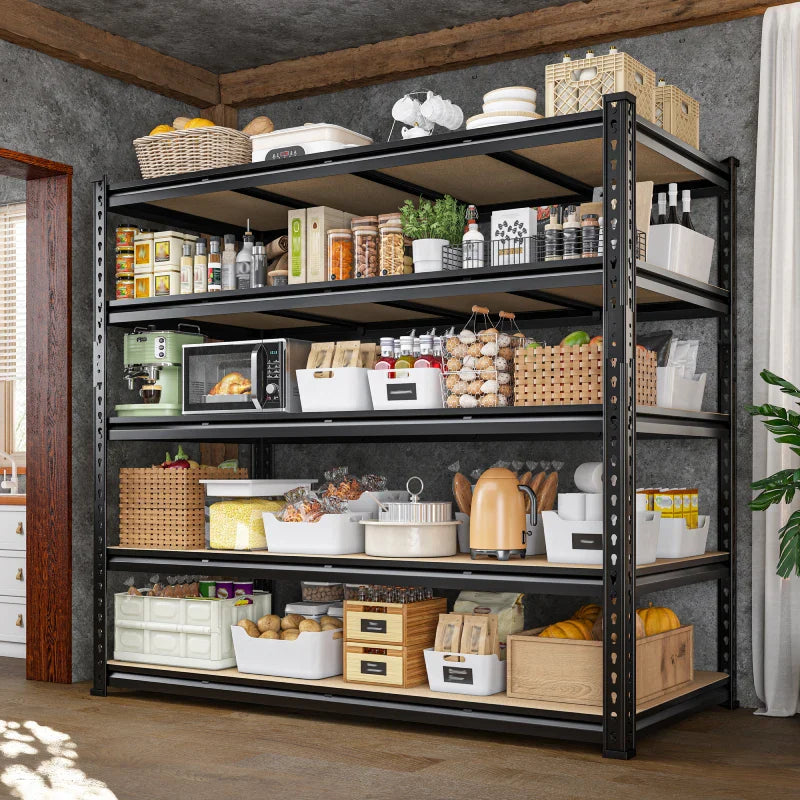 【🔥Factory Direct Clearout Sale🔥】55"W Boltless Shelving Units, 6-Tier Heavy Duty Freestanding Garage Shelves Load 3060lbs, Steel Storage Racks for Pantry Basement Commercial