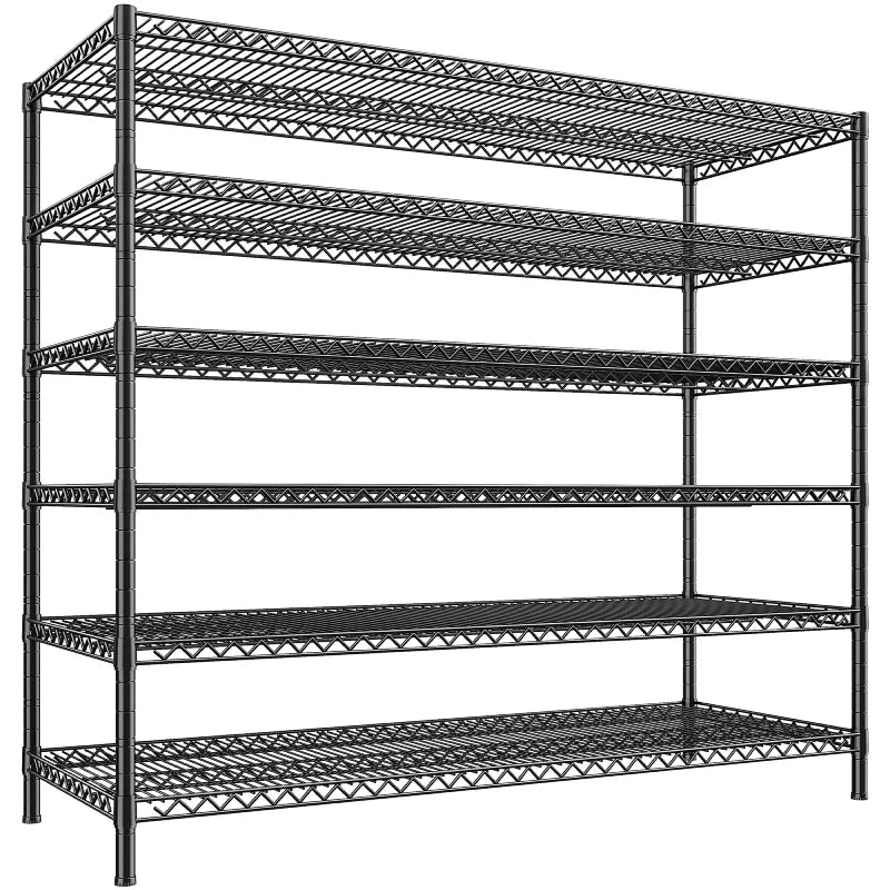 【🔥Factory Direct Clearout Sale🔥】83”H 6-Tier Metal Wire Shelves, 3840lbs Heavy Duty Storage Shelves , Adjustable Storage Rack for Garage Kitchen Pantry Commercial