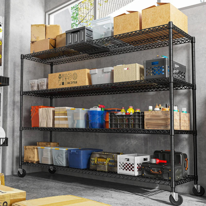 【🔥Factory Direct Clearout Sale🔥】60” W Wire Shelving Units, 2399lbs Adjustable Steel Shelving Racks, Storage Shelves for Pantry Kitchen Commercial