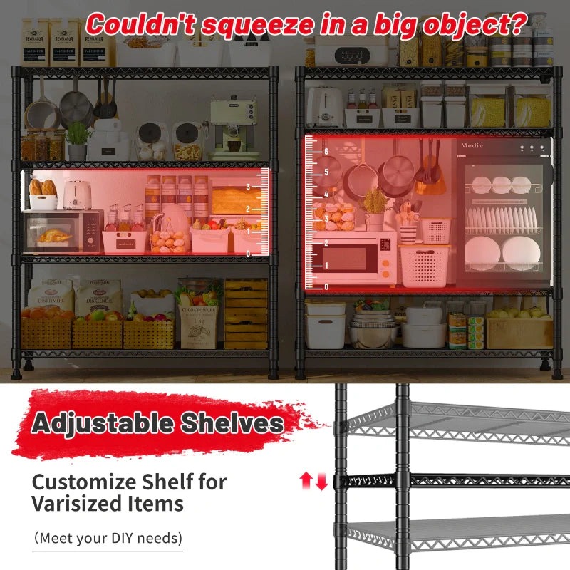 【🔥Factory Direct Clearout Sale🔥】Tall Wire Shelving Units，Adjustable Outdoor Metal Shelves, Storage Shelves for Kitchen Pantry Dorm