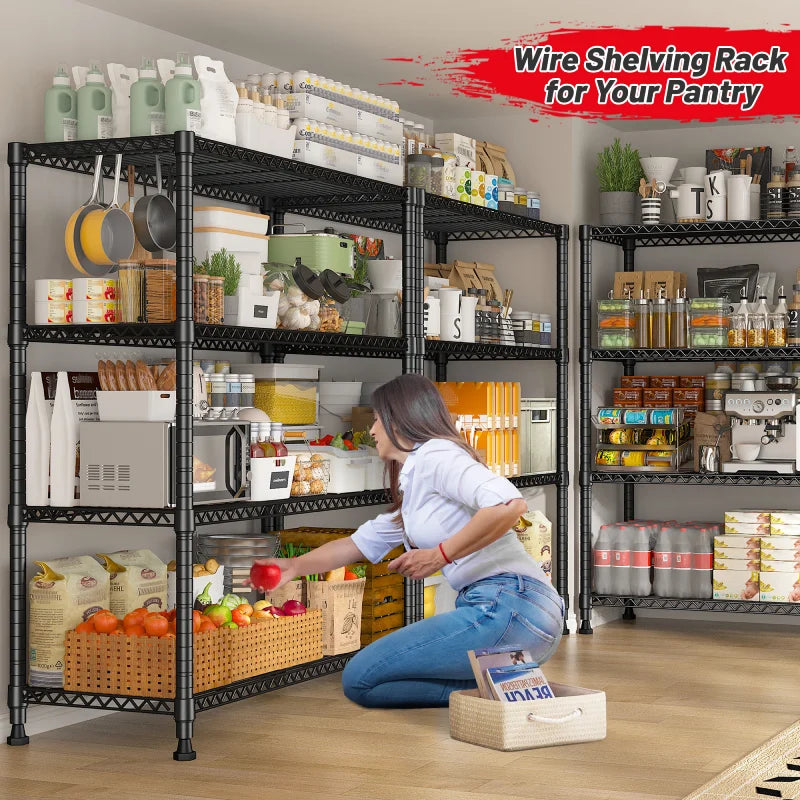 【🔥Factory Direct Clearout Sale🔥】Tall Wire Shelving Units，Adjustable Outdoor Metal Shelves, Storage Shelves for Kitchen Pantry Dorm
