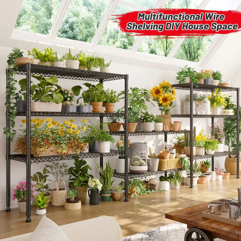 【🔥Factory Direct Clearout Sale🔥】Tall Wire Shelving Units，Adjustable Outdoor Metal Shelves, Storage Shelves for Kitchen Pantry Dorm
