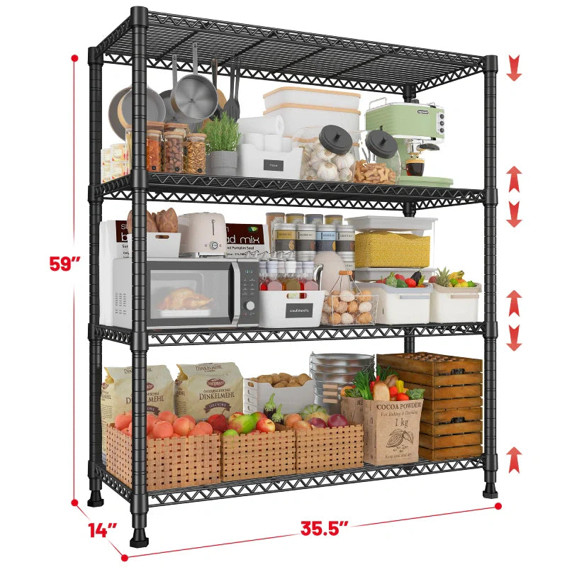 【🔥Factory Direct Clearout Sale🔥】Tall Wire Shelving Units，Adjustable Outdoor Metal Shelves, Storage Shelves for Kitchen Pantry Dorm