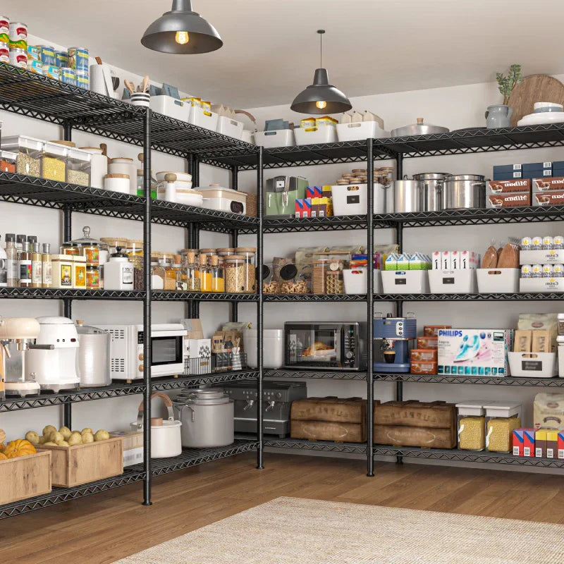 【🔥Factory Direct Clearout Sale🔥】2 Pack Wire Shelving Units, 62"W Adjustable Storage Shleves Load 1550LBS, Metal Rack for Pantry Kichen Commercial