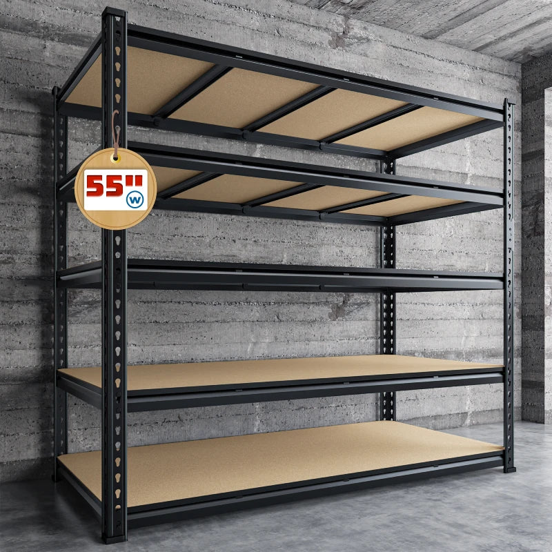 【🔥Factory Direct Clearout Sale🔥】55"W Boltless Shelving Units, 6-Tier Heavy Duty Freestanding Garage Shelves Load 3060lbs, Steel Storage Racks for Pantry Basement Commercial
