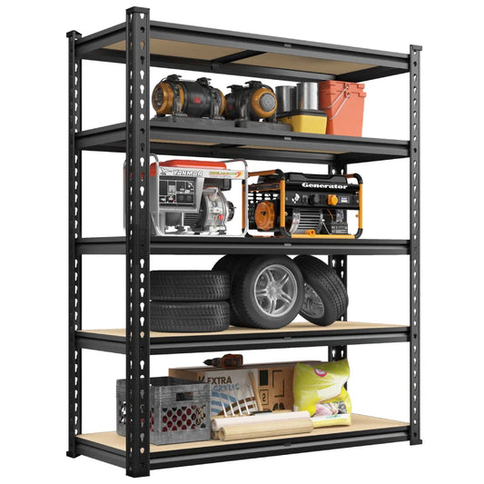 【🔥Factory Direct Clearout Sale🔥】35.5“W Garage Shelf, 5-Tier Adjustable, 2000LBS Steel Shelving Racks, Boltless Shelving Units for Pantry Kichen Closet