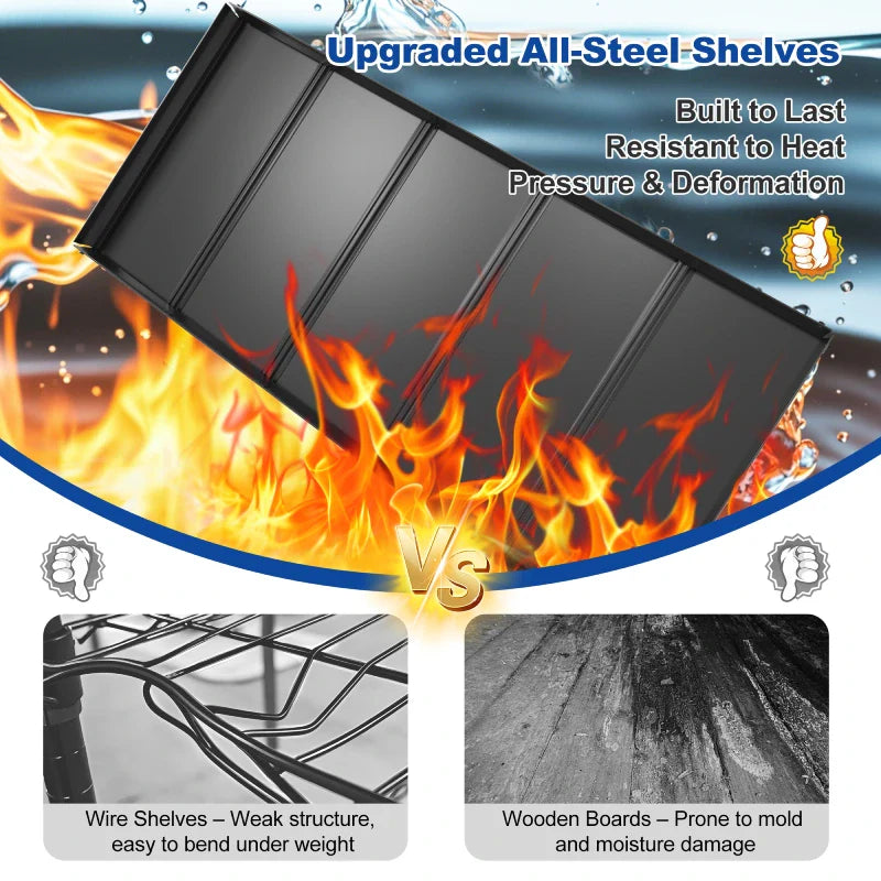 【🔥Factory Direct Clearout Sale🔥】48.4“W Garage Shelving 3000LBS Heavy Duty Metal Storage Shelves, Industrial Storage Shelving for Basement Warehouse