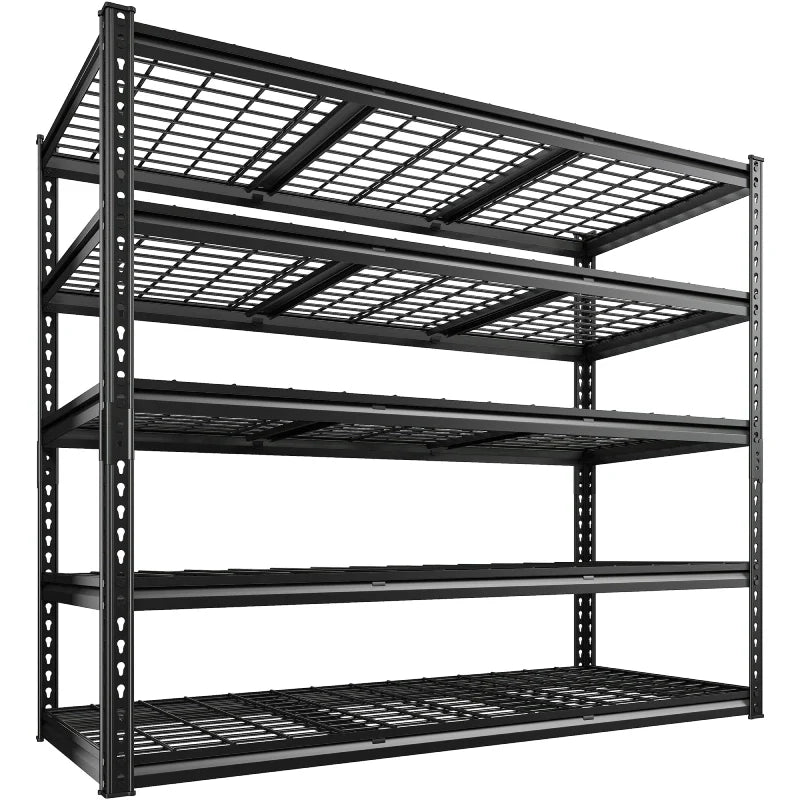 【🔥Factory Direct Clearout Sale🔥】55“W x 72"H 3000LBS Metal Garage Storage Racks Basement Shelving Adjustable Industrial Shelving for Garage, Warehouse, Pantry