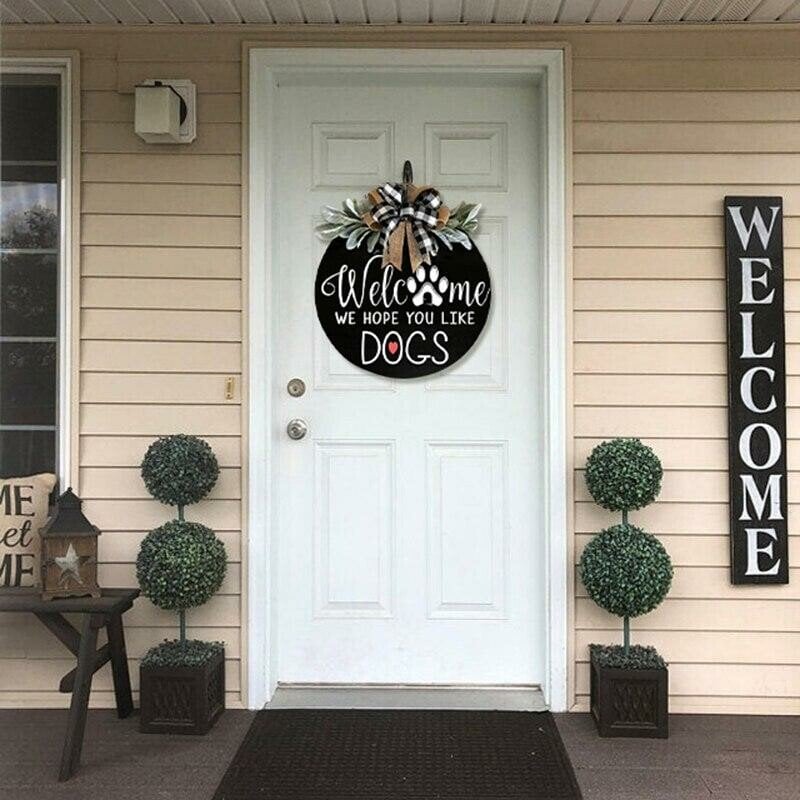 【🔥Hot Sale🔥】We Hope You Like Dogs, Welcome Wreath Sign