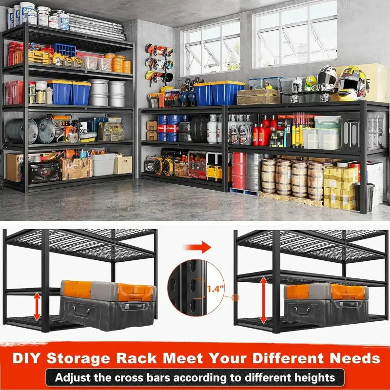 【🔥Factory Direct Clearout Sale🔥】2 Packs 3000LBS Garage Shelving 5 Tier Rust-Proof Adjustable Industrial Shelving  Metal Storage Shelves Easy Assembly 10 Minutes