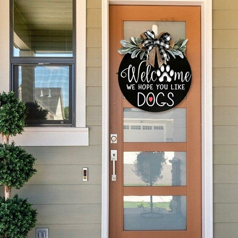 【🔥Hot Sale🔥】We Hope You Like Dogs, Welcome Wreath Sign