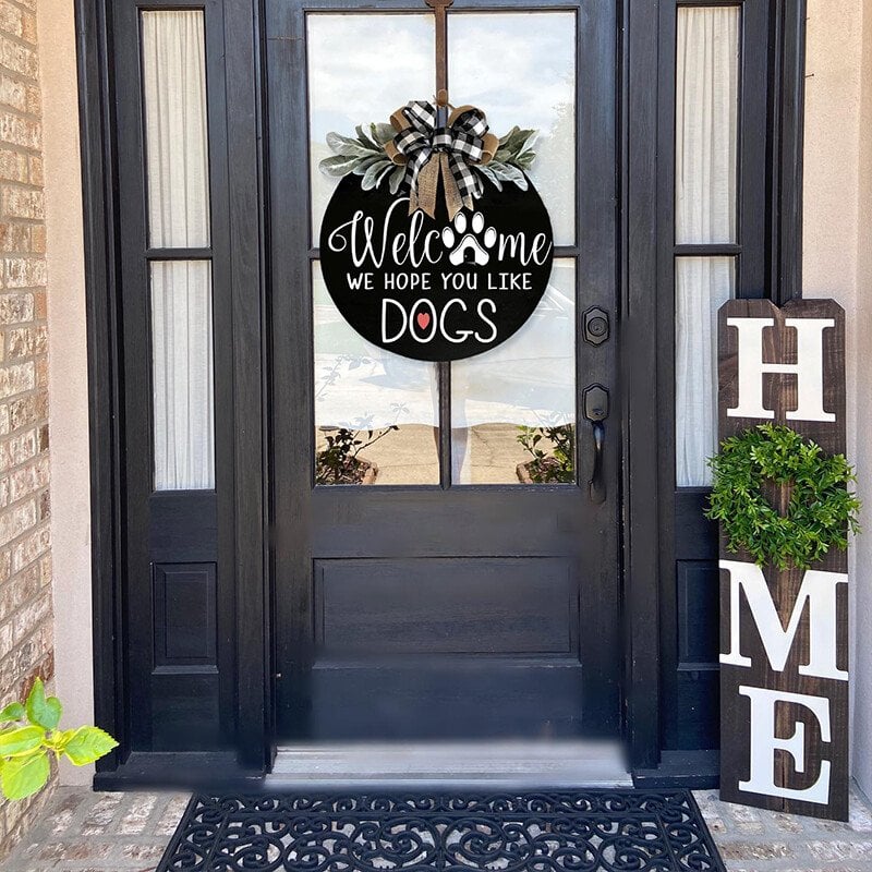 【🔥Hot Sale🔥】We Hope You Like Dogs, Welcome Wreath Sign
