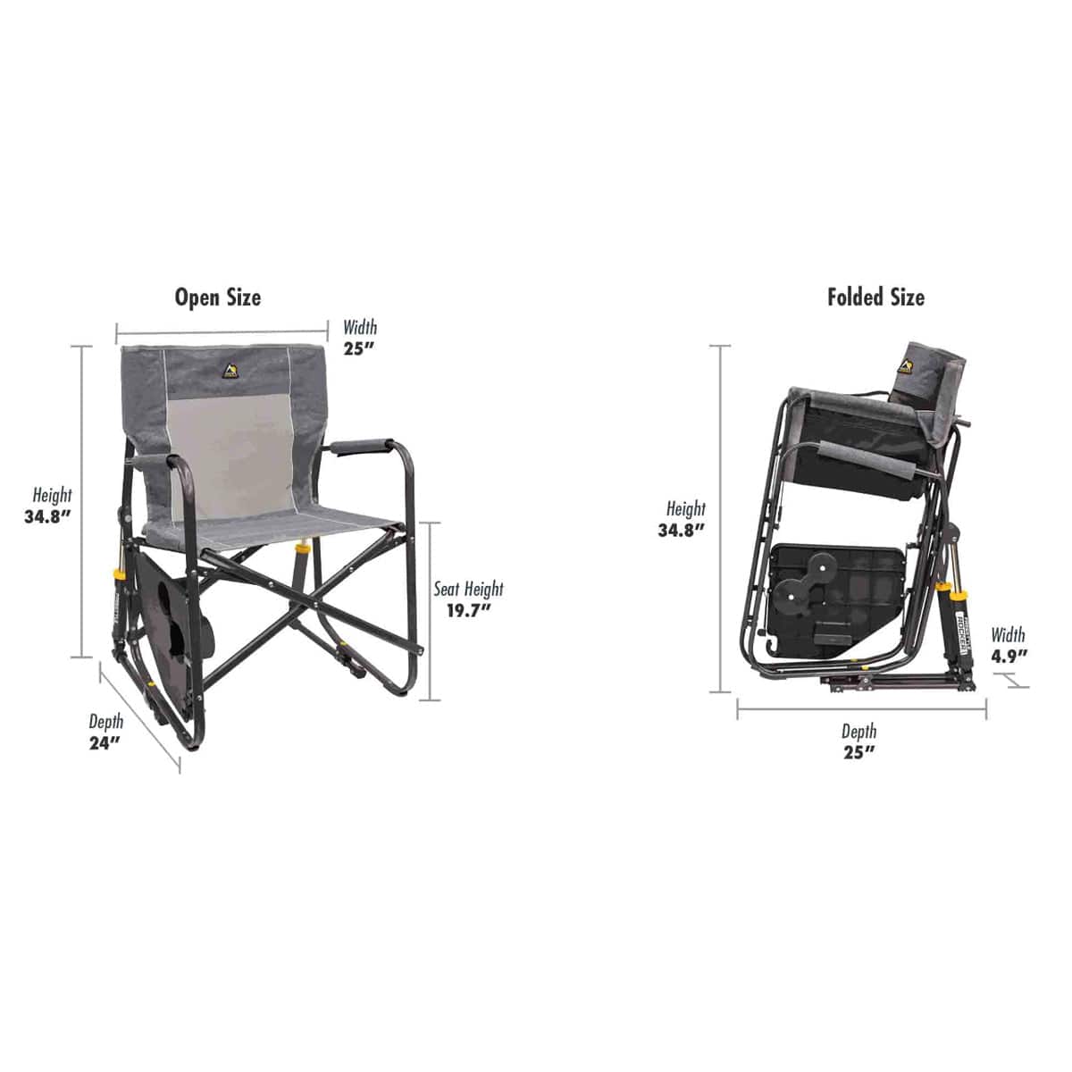 【🔥Big Sale🔥】GCI Outdoor Freestyle Rocker w Side Table Chair