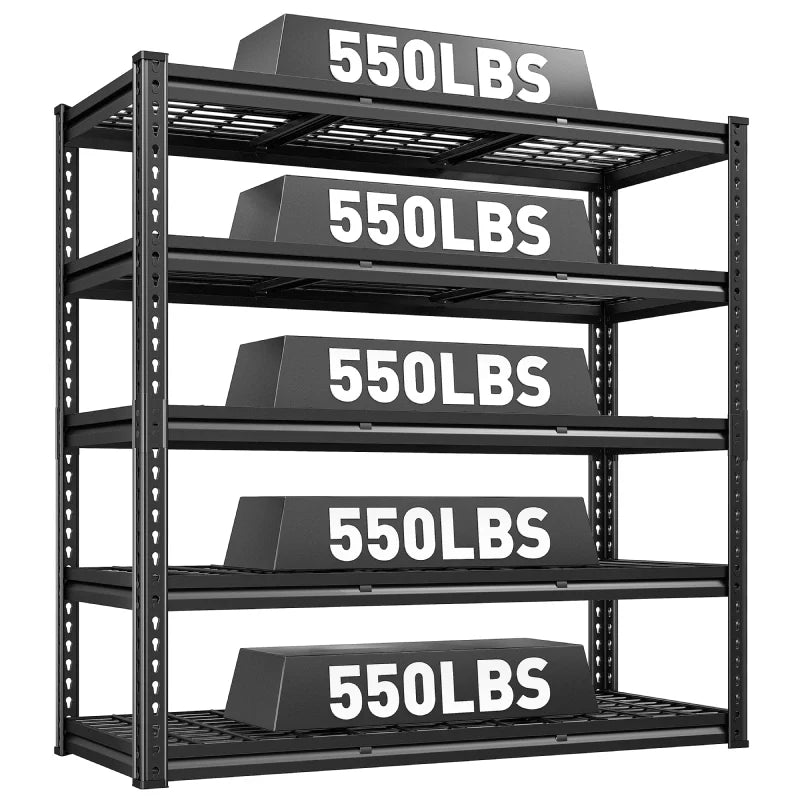 【🔥Factory Direct Clearout Sale🔥】Food Store Shelves 5-Tier Adjustable Shelving 48"W x 72"H 2750 LBS for kitchen, Warehouse, Basement, Workshop