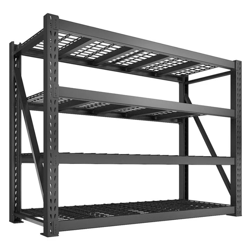 【🔥Factory Direct Clearout Sale🔥】shelves 4-Tier Industrial Storage Rack 77.2"W 8500LBS Shelves with Metal Heavy Duty Garage Shelving Adjustable Shelving for Warehouse, Industrial, basement, Laboratory