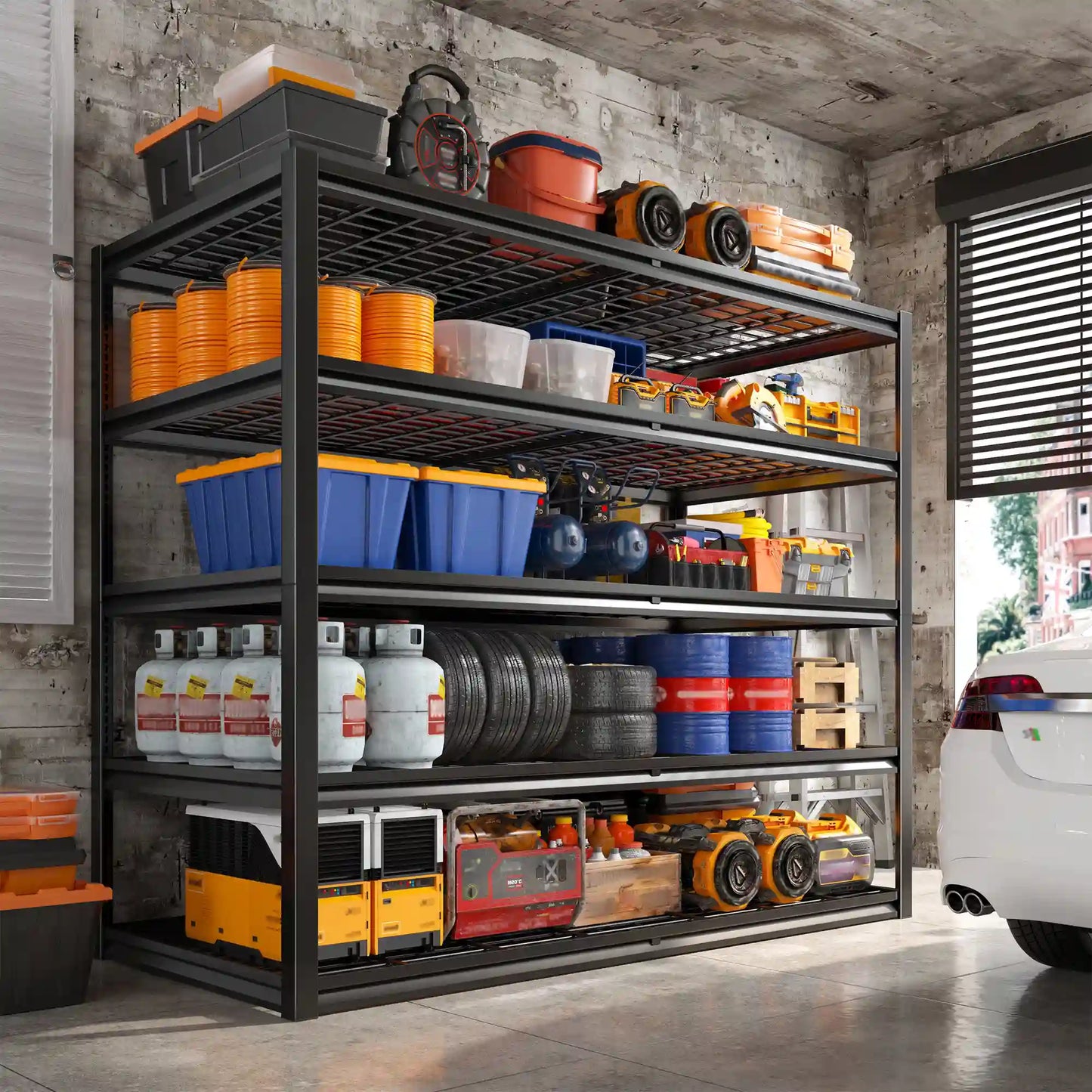 【🔥Factory Direct Clearout Sale🔥】2 Packs 3000LBS Garage Shelving 5 Tier Rust-Proof Adjustable Industrial Shelving  Metal Storage Shelves Easy Assembly 10 Minutes