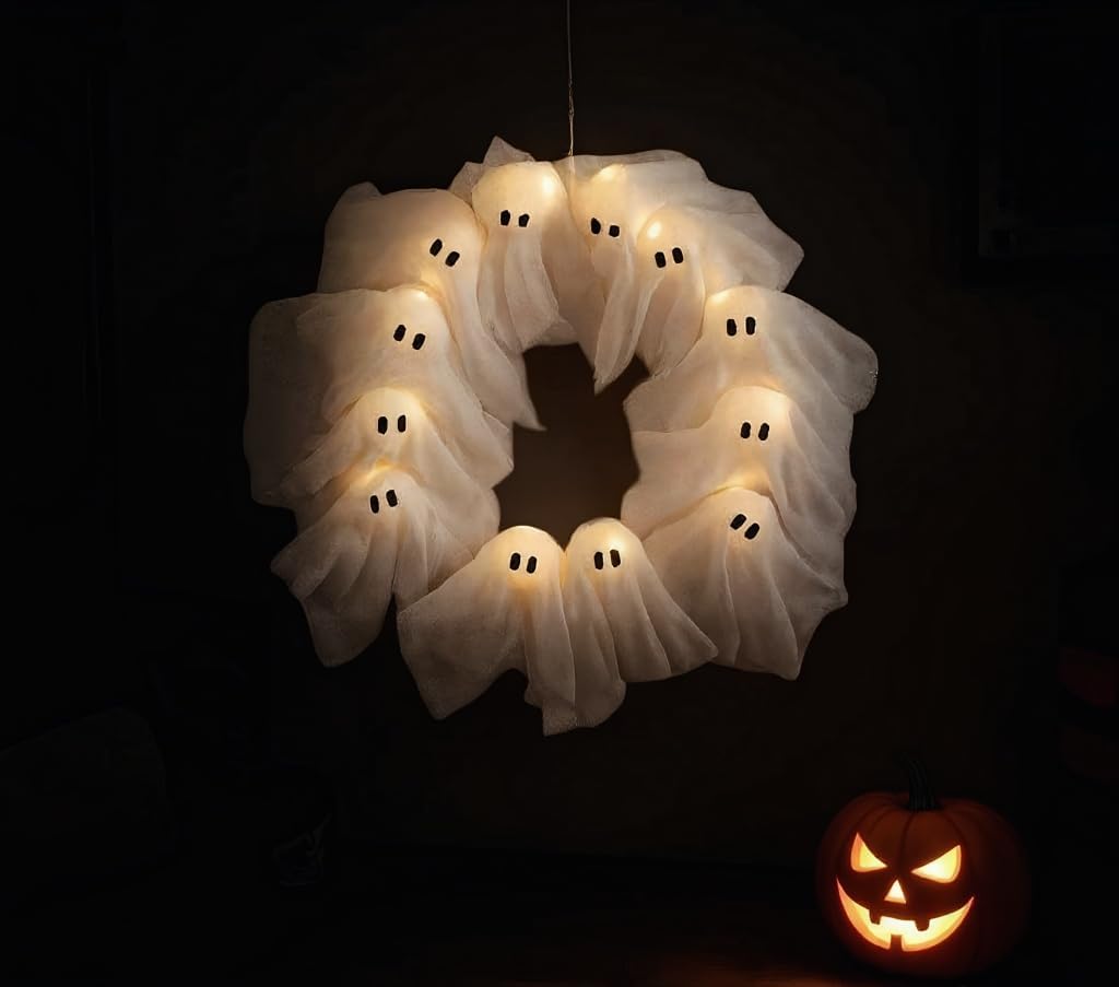 【🔥Hot Sale🔥】Spooky Halloween Glow Wreath
