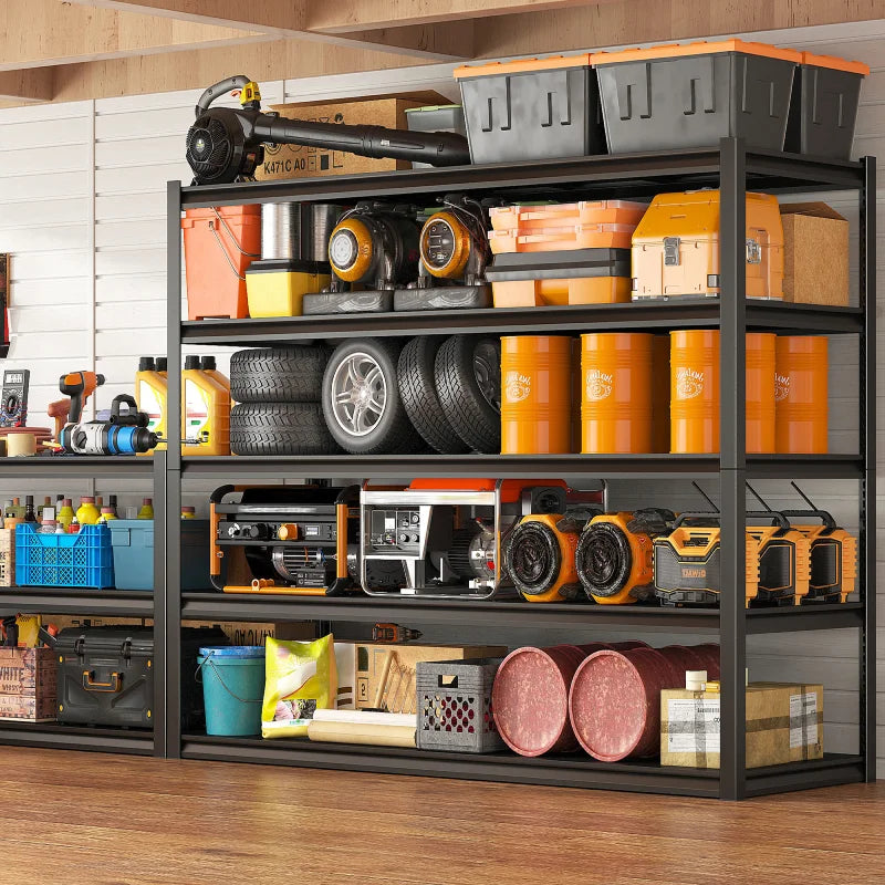 【🔥Factory Direct Clearout Sale🔥】48.4“W Garage Shelving 3000LBS Heavy Duty Metal Storage Shelves, Industrial Storage Shelving for Basement Warehouse