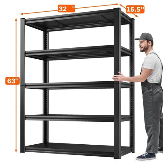 【🔥Factory Direct Clearout Sale🔥】32"W Garage Shelving Heavy Duty, 2000lbs Adjustable Garage Storage Shelves 5 Tier Metal Shelving for Basement Pantry Warehouse Garage
