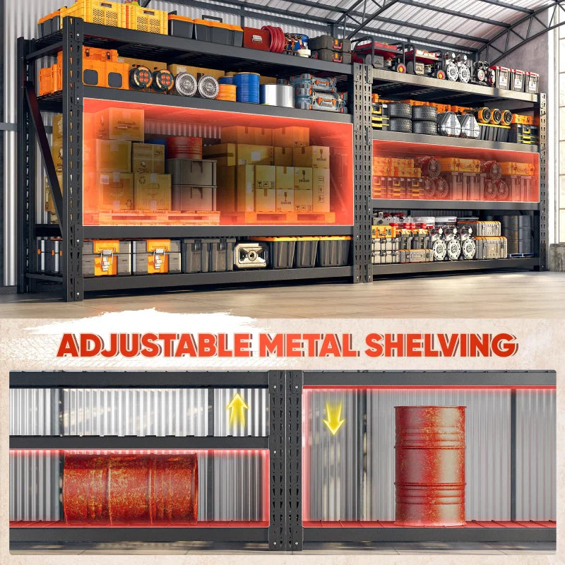 【🔥Factory Direct Clearout Sale🔥】9400LBS Heavy Duty Industrial Shelving 72"H Garage Shelving 4 -Tier Adjustable Storage Shelves for Warehouse, Garage, Basement Shop