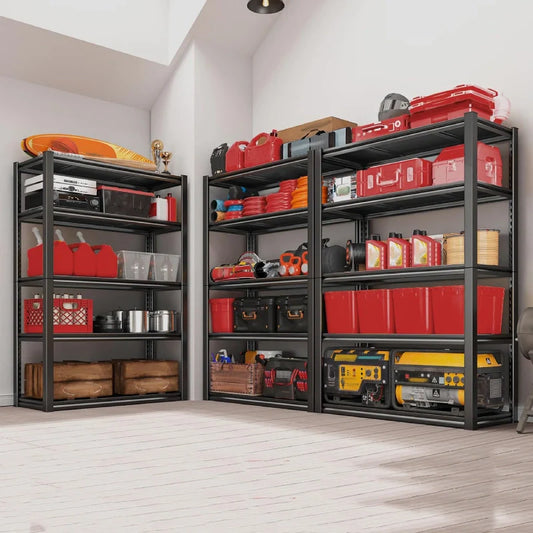 【🔥Factory Direct Clearout Sale🔥】2 Packs 31.5"W  Heavy Duty Storage Shelves, 5-Tier 2000 Lbs Adjustable Metal Shelving Units for Garage, Basement, Warehouse, Pantry