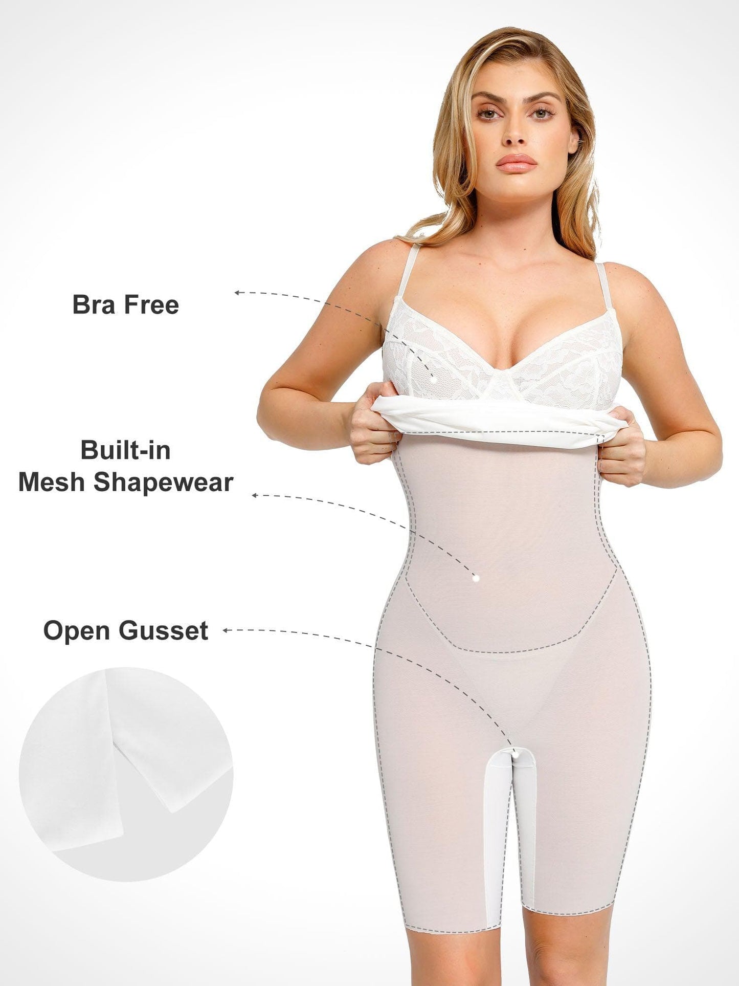 【🔥Hot Sale🔥】Shapewear Sculpting Lace Corset Midi Slip Dress