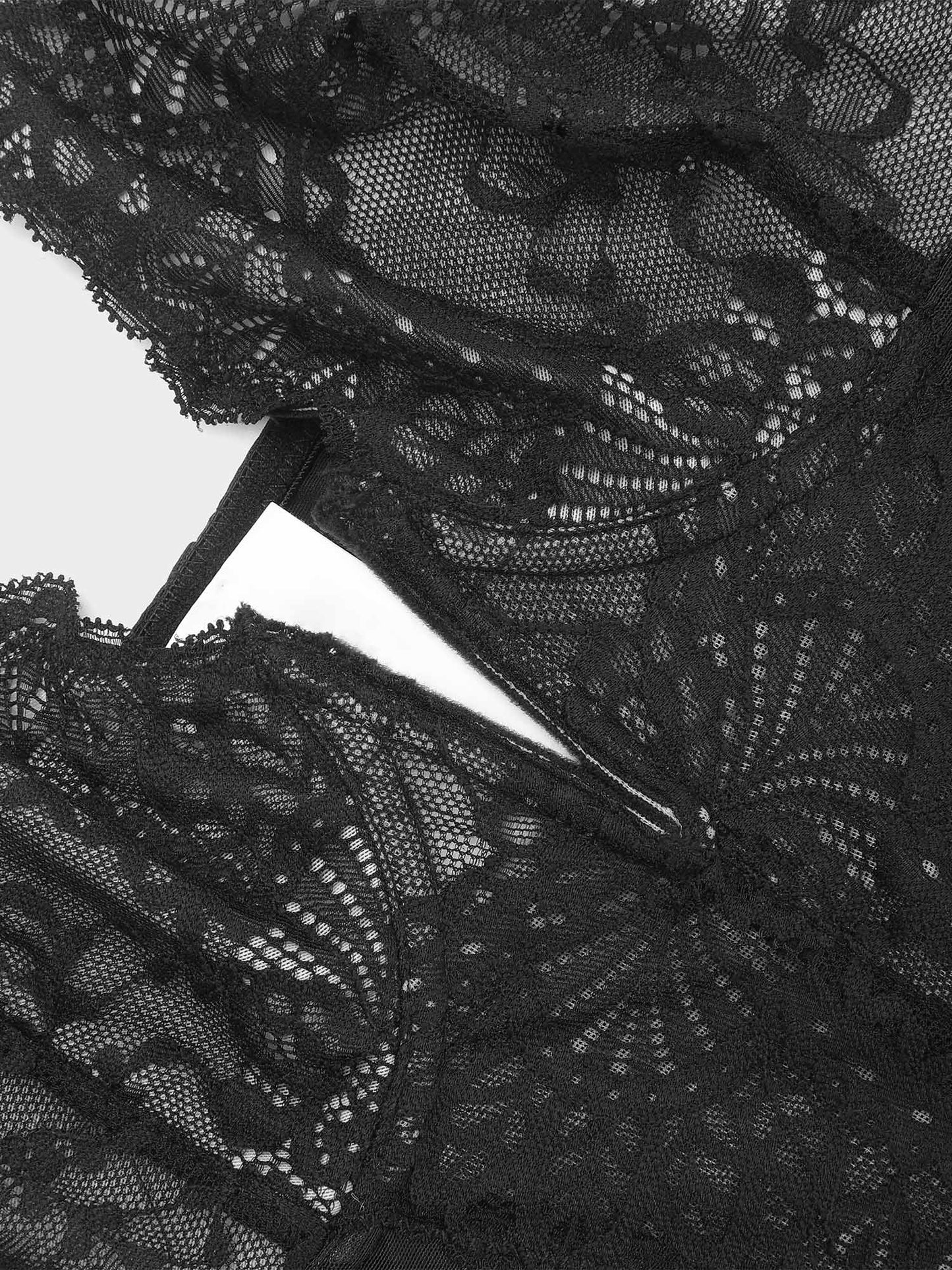 【🔥Hot Sale🔥】Shapewear Lace Deep-V Neck Bodysuits or Faux Leather Skirts
