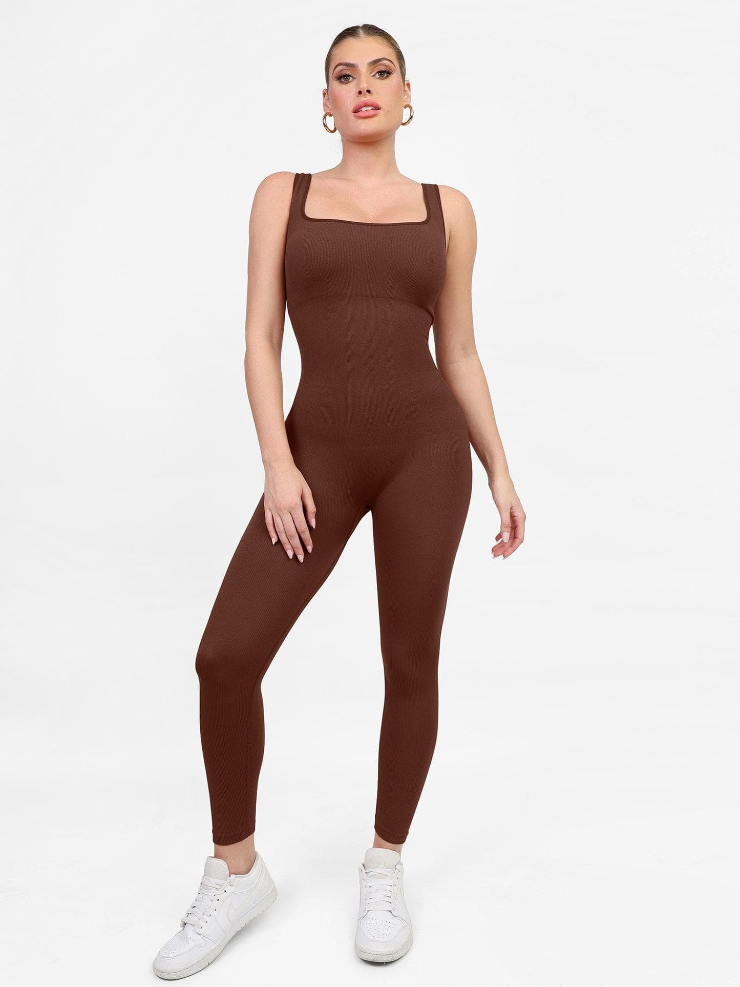 【🔥Hot Sale🔥】Shapewear Seamless Square Neck Workout Jumpsuit or Romper
