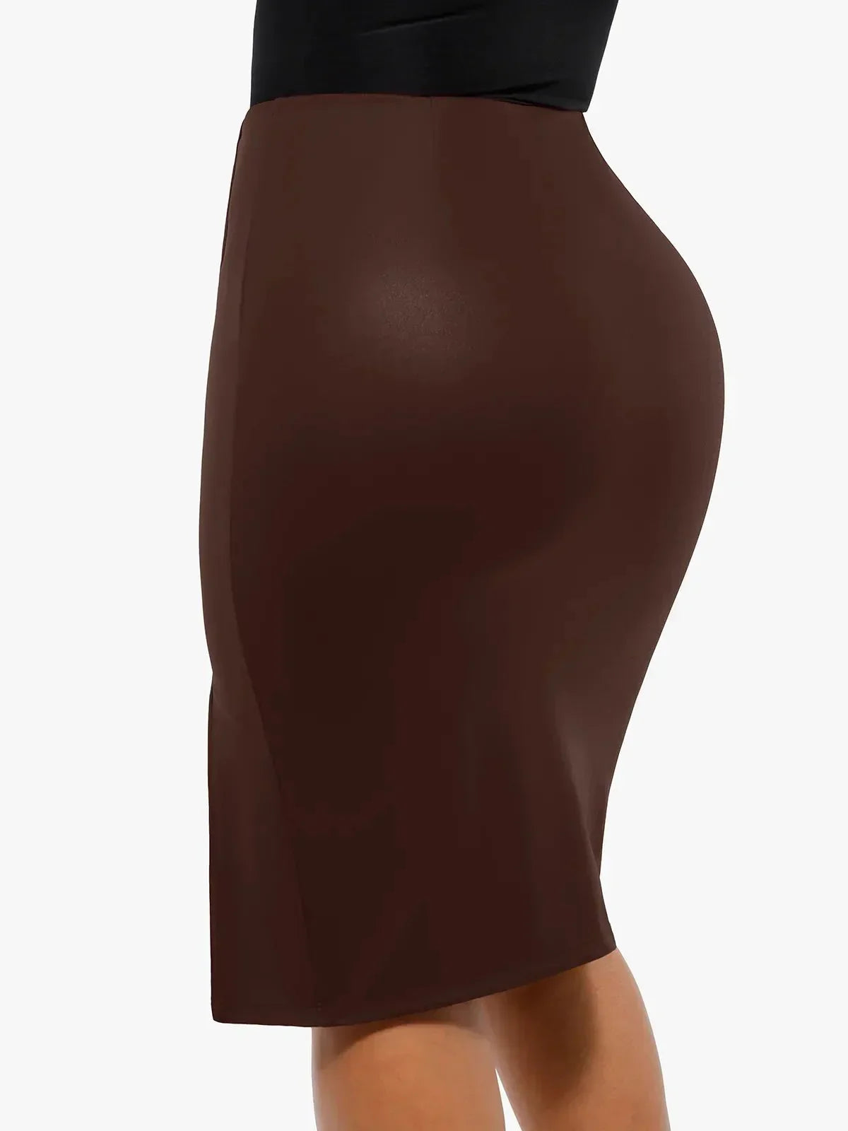 【🔥Hot Sale🔥】Shapewear Lace Deep-V Neck Bodysuits or Faux Leather Skirts